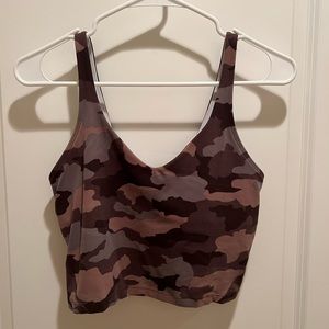 Lululemon army print align tank, size 8.